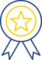 Badge Line Two Color Icon vector