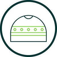 Cap Line Circle Icon vector