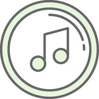 Music Note Fillay Icon vector