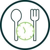 Fasting Line Circle Icon vector