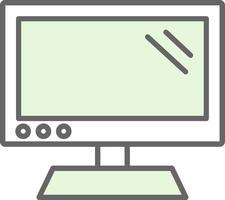 Monitor Fillay Icon vector