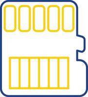 Memory Card Line Two Color Icon vector