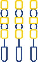 BBQ Stick Line Two Color Icon vector
