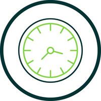 reloj línea circulo icono vector