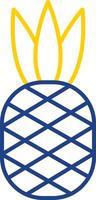 Pineapple Line Two Color Icon vector