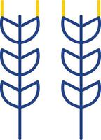 Wheat Line Two Color Icon vector