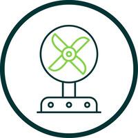 Fan Line Circle Icon vector