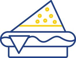 Sandwich Line Two Color Icon vector