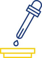 Pipette Line Two Color Icon vector