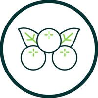 Berries Line Circle Icon vector