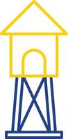 Watchtower Line Two Color Icon vector