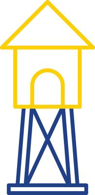 Watchtower Line Two Color Icon