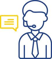 Repoter Line Two Color Icon vector