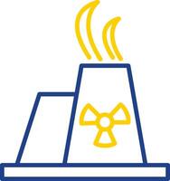 Nuclear Fission Line Two Color Icon vector