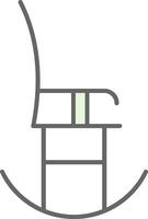 Rocking Chair Fillay Icon vector