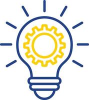 Light Bulb Line Two Color Icon vector