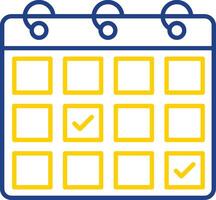 Appointment Request Line Two Color Icon vector