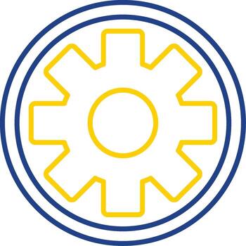 Setting Line Two Color Icon vector