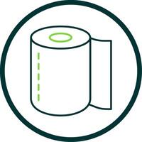 Toilet Roll Line Circle Icon vector