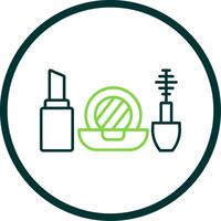 Cosmetic Line Circle Icon vector