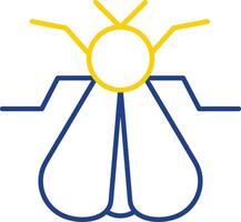 Moth Line Two Color Icon vector