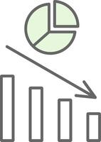 Pie Chart Fillay Icon vector