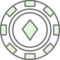 Poker Chip Fillay Icon vector