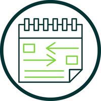 Plan Line Circle Icon vector