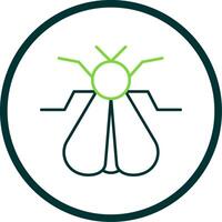Moth Line Circle Icon vector