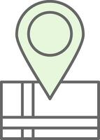 Map Location Fillay Icon vector