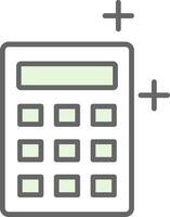 calculadora relleno icono vector