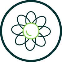 Clematis Line Circle Icon vector