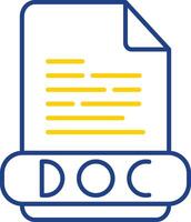 icono de línea de documento de dos colores vector