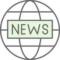 News Report Fillay Icon vector