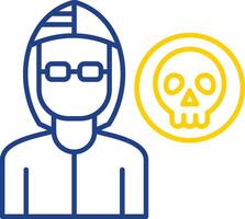Robber Line Two Color Icon vector