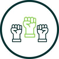 Protest Line Circle Icon vector