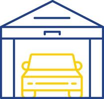 Garage Line Two Color Icon vector