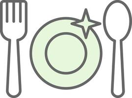 Crockery Fillay Icon vector