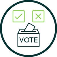 votar si línea circulo icono vector