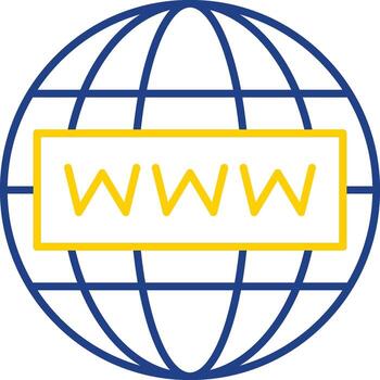 Internet Line Two Color Icon vector