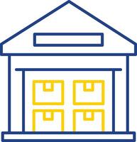 Warehouse Line Two Color Icon vector