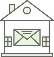 House Mail Fillay Icon vector