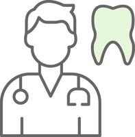 dentista relleno icono vector