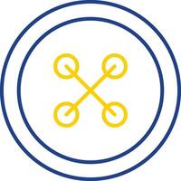 Cloth Button Line Two Color Icon vector