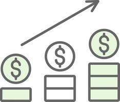 Chart Fillay Icon vector