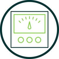 Voltage Indicator Line Circle Icon vector