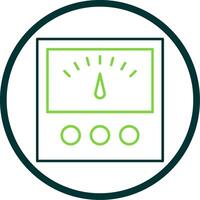 Voltage Indicator Line Circle Icon vector