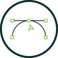 Anchor Point Line Circle Icon vector