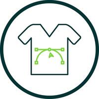 Shirt Design Line Circle Icon vector