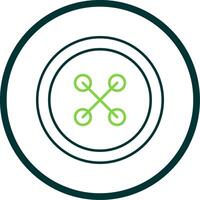 Cloth Button Line Circle Icon vector